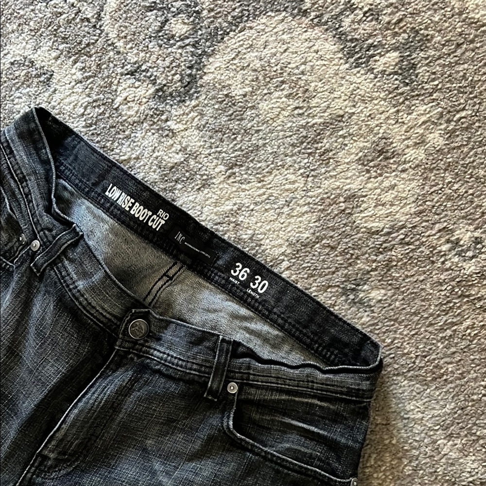 INC International Concepts Black Straight Jeans - Picture 4 of 6